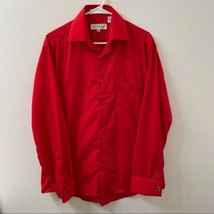 Karl Knox button down shirt red 15.5 34/35